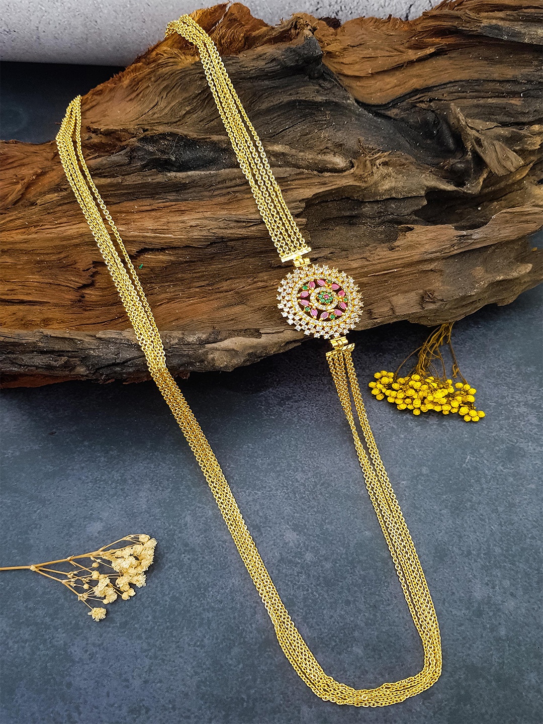 

GRIIHAM Gold-Plated Cubic Zirconia Necklace