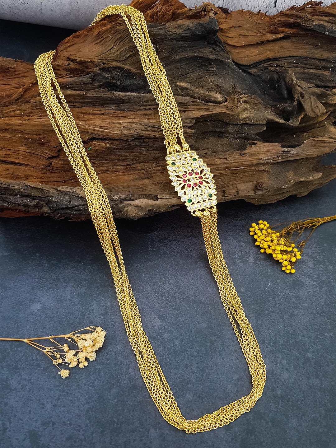 

GRIIHAM Gold-Plated Cubic Zirconia Necklace