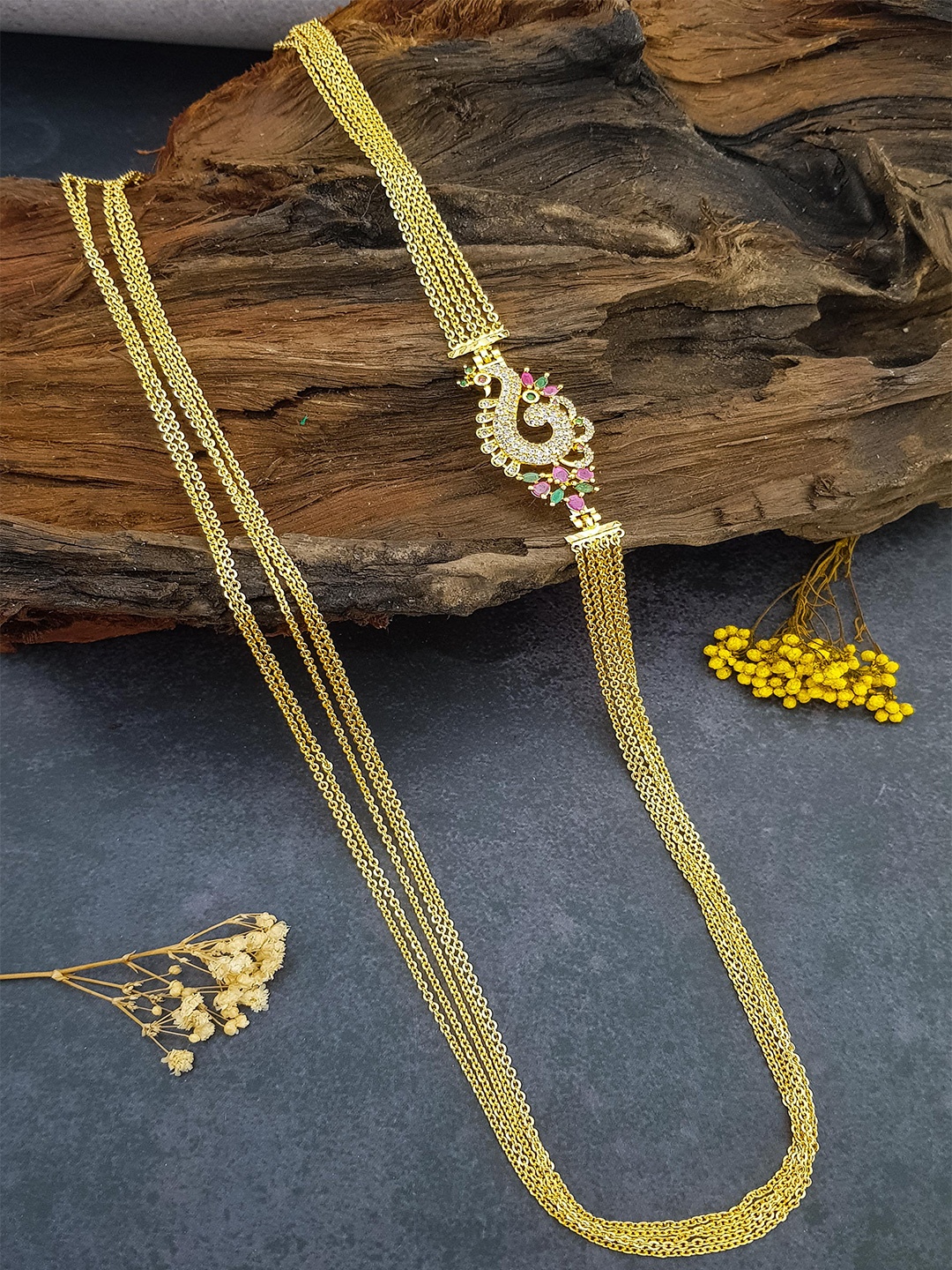 

GRIIHAM Gold-Plated Cubic Zirconia Necklace