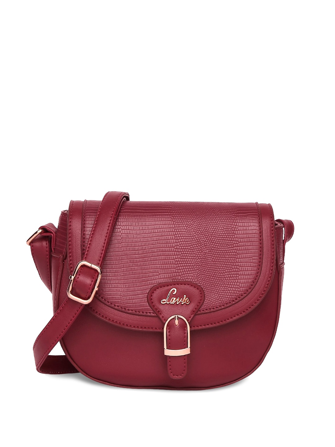 

Lavie Textured Structured Sling Bag, Maroon