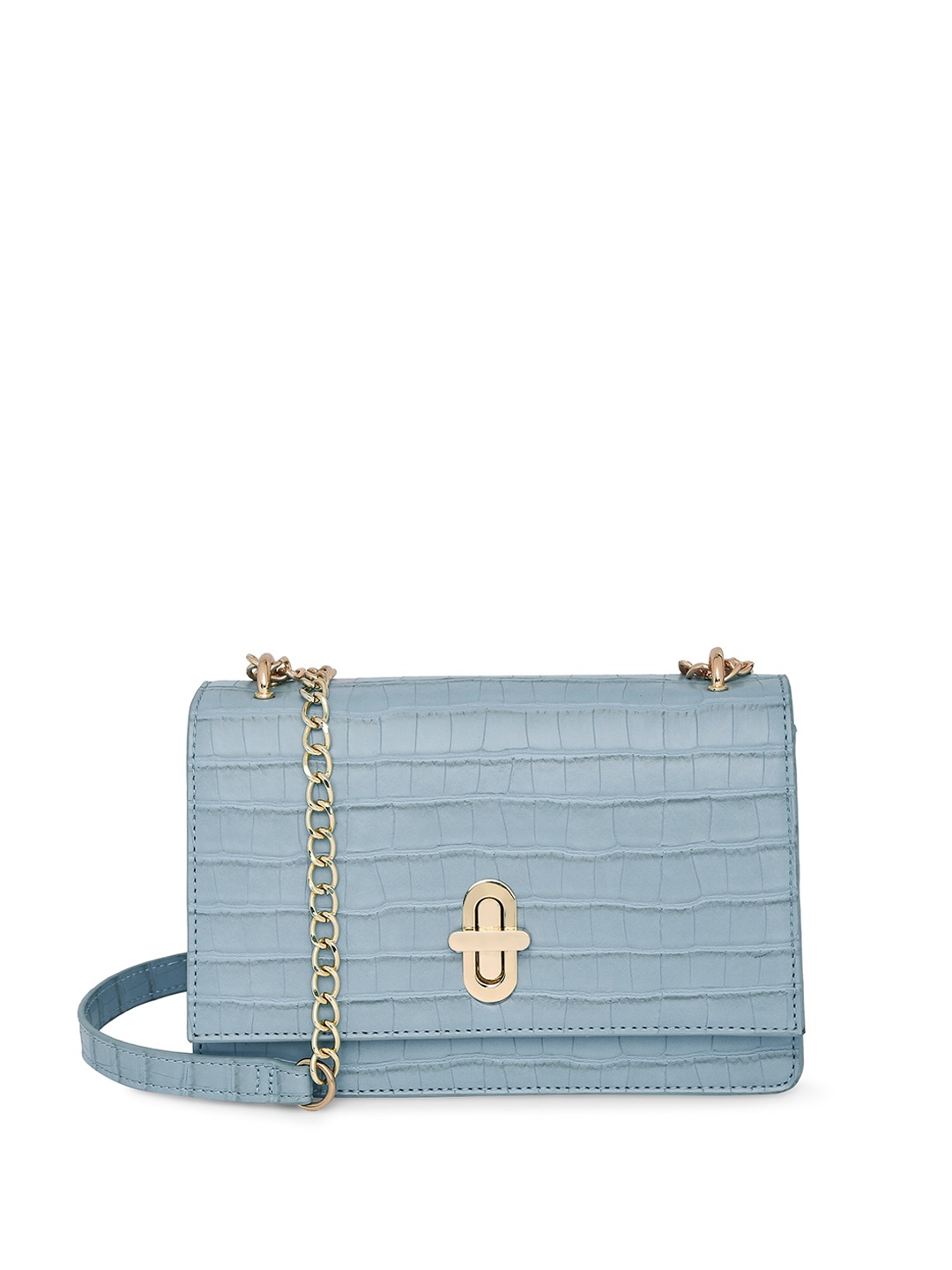 

Lavie Textured Structured Sling Bag, Blue
