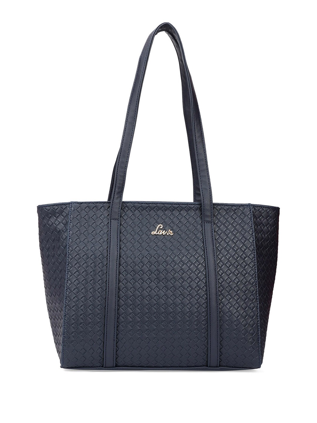 

Lavie Textured Structured Shoulder Bag, Navy blue