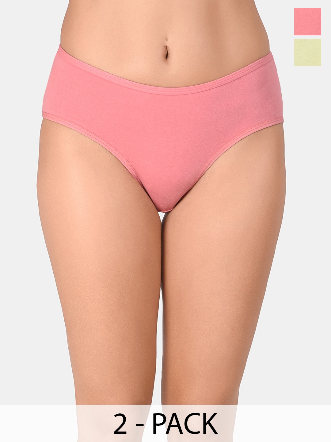 

Innocence Pack Of 2 High Rise Hipster Briefs, Pink