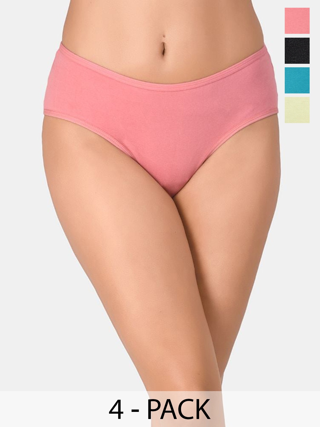 

Innocence Pack Of 4 Mid Rise Hipster Briefs, Pink