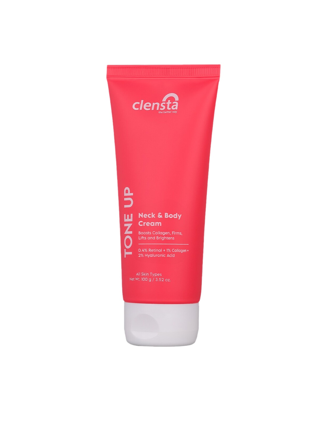 

Clensta Tone Up Neck & Body Cream With Salicylic Acid For Boosts Collagen Brightens - 100g, Red