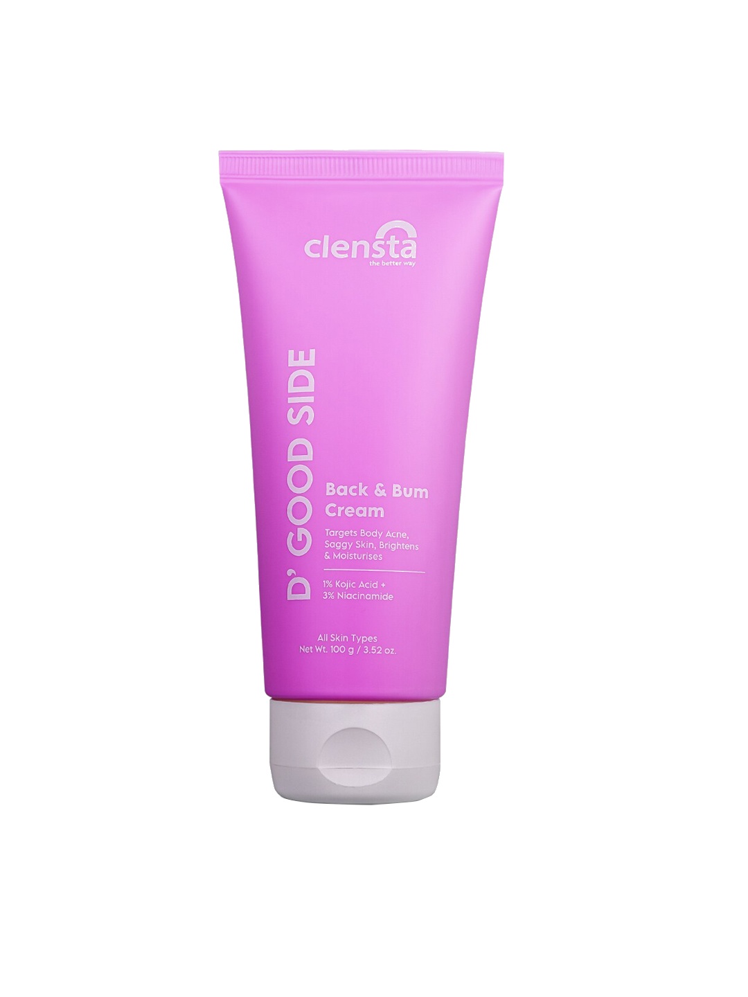 

Clensta D'Good Side Back & Bum Cream With Niacinamide - 100g, Purple