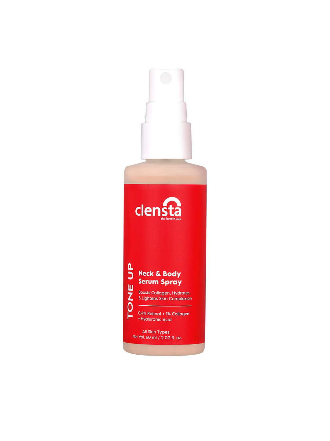 

Clensta Tone Up Neck & Body Serum Spray With Retinol - 60ml, Red