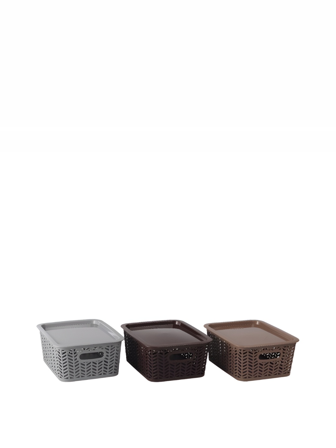 

REGALO Grey & Maroon 3 Pieces Fruit and Vegetable Basket