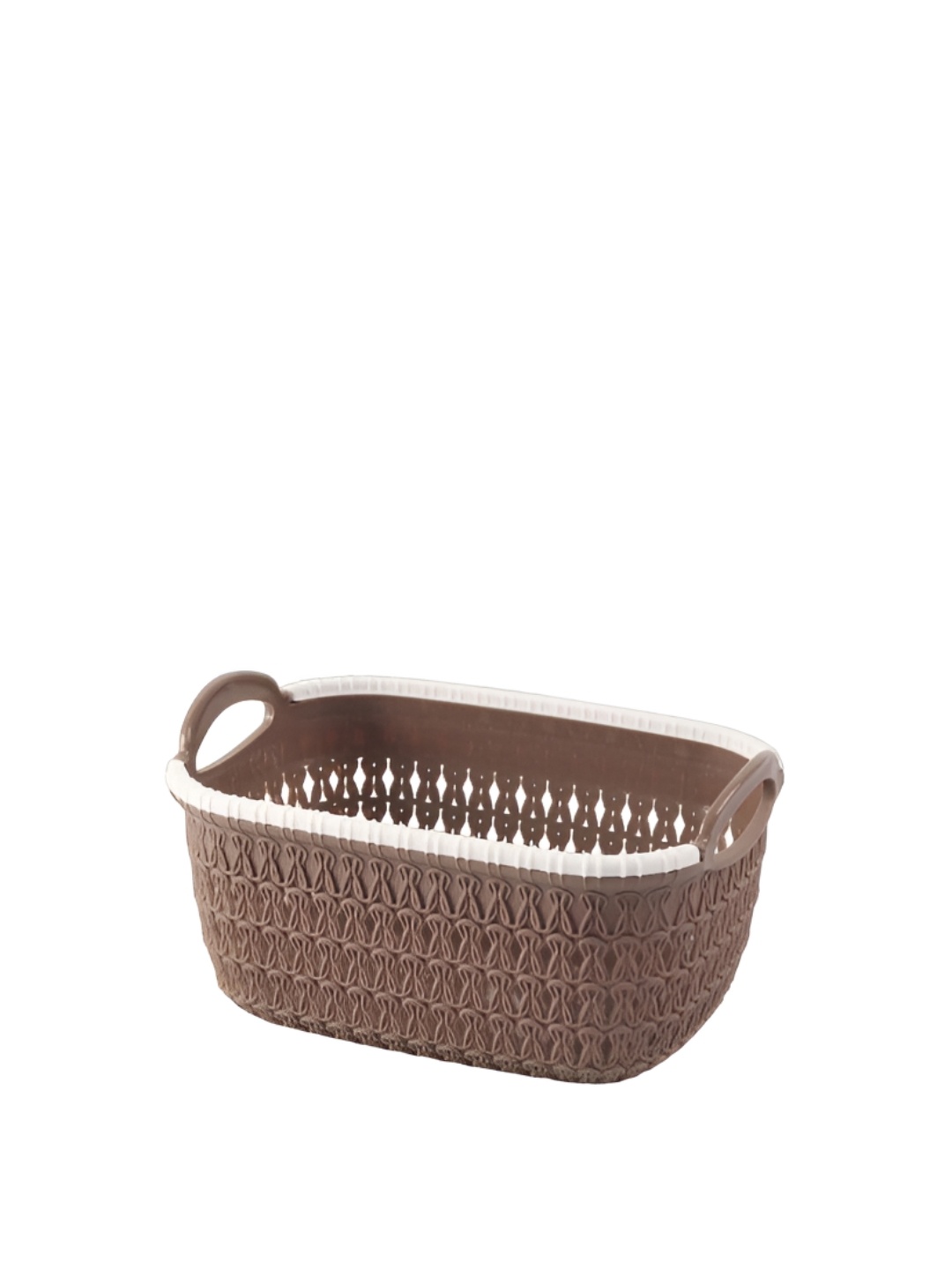 

REGALO Brown 3 Pieces Knitted Plastic Fruit and Vegetable Basket