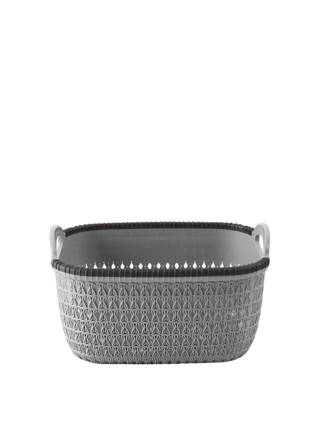 

REGALO Grey 3 Pieces Knitted Plastic Fruit and Vegetable Basket