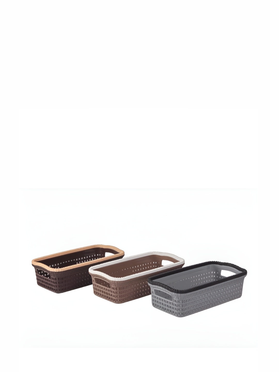 

REGALO Grey & Maroon 3 Pieces Fruit and Vegetable Basket