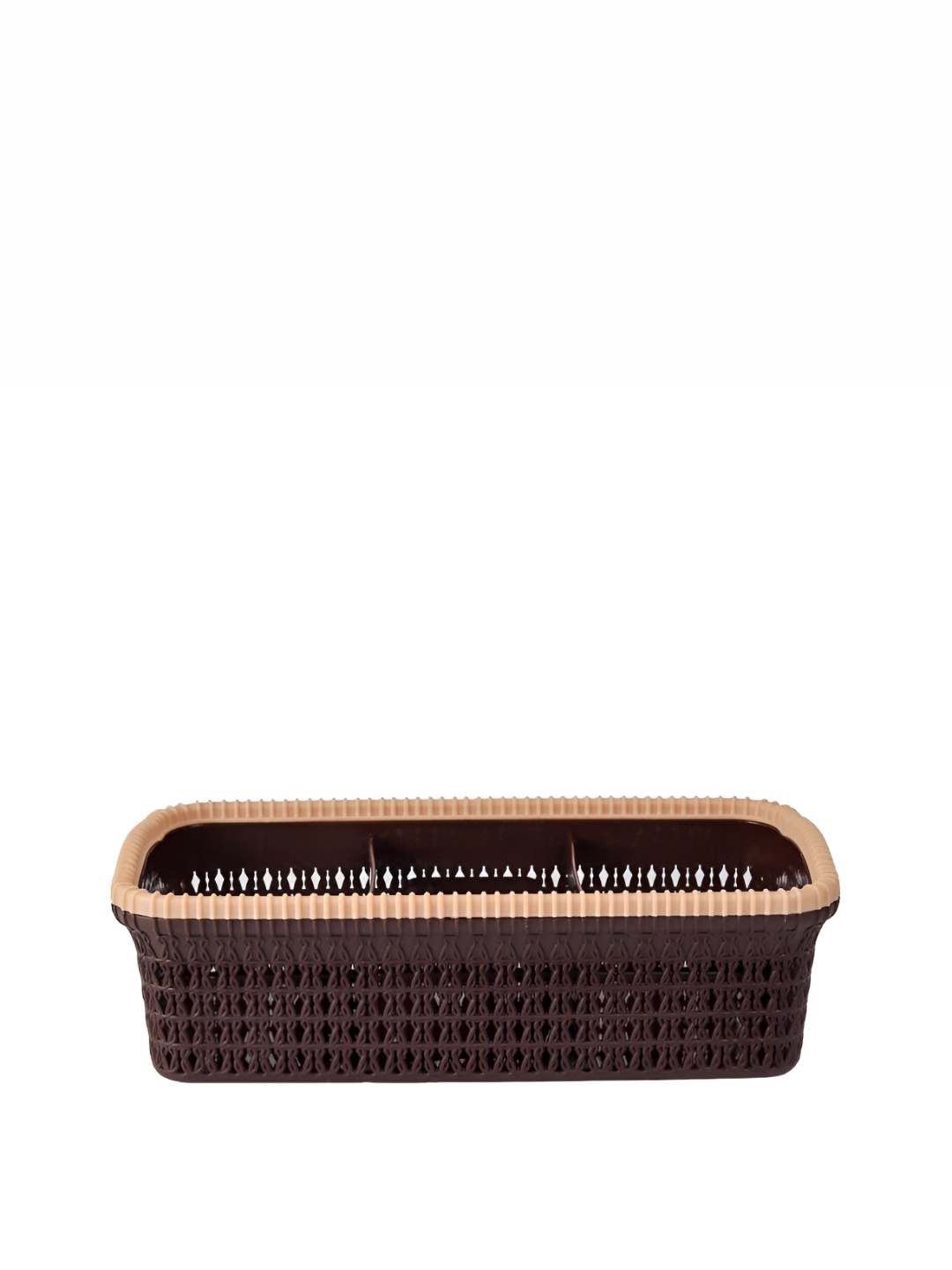 

REGALO Brown Knitted Plastic Fruit and Vegetable Basket