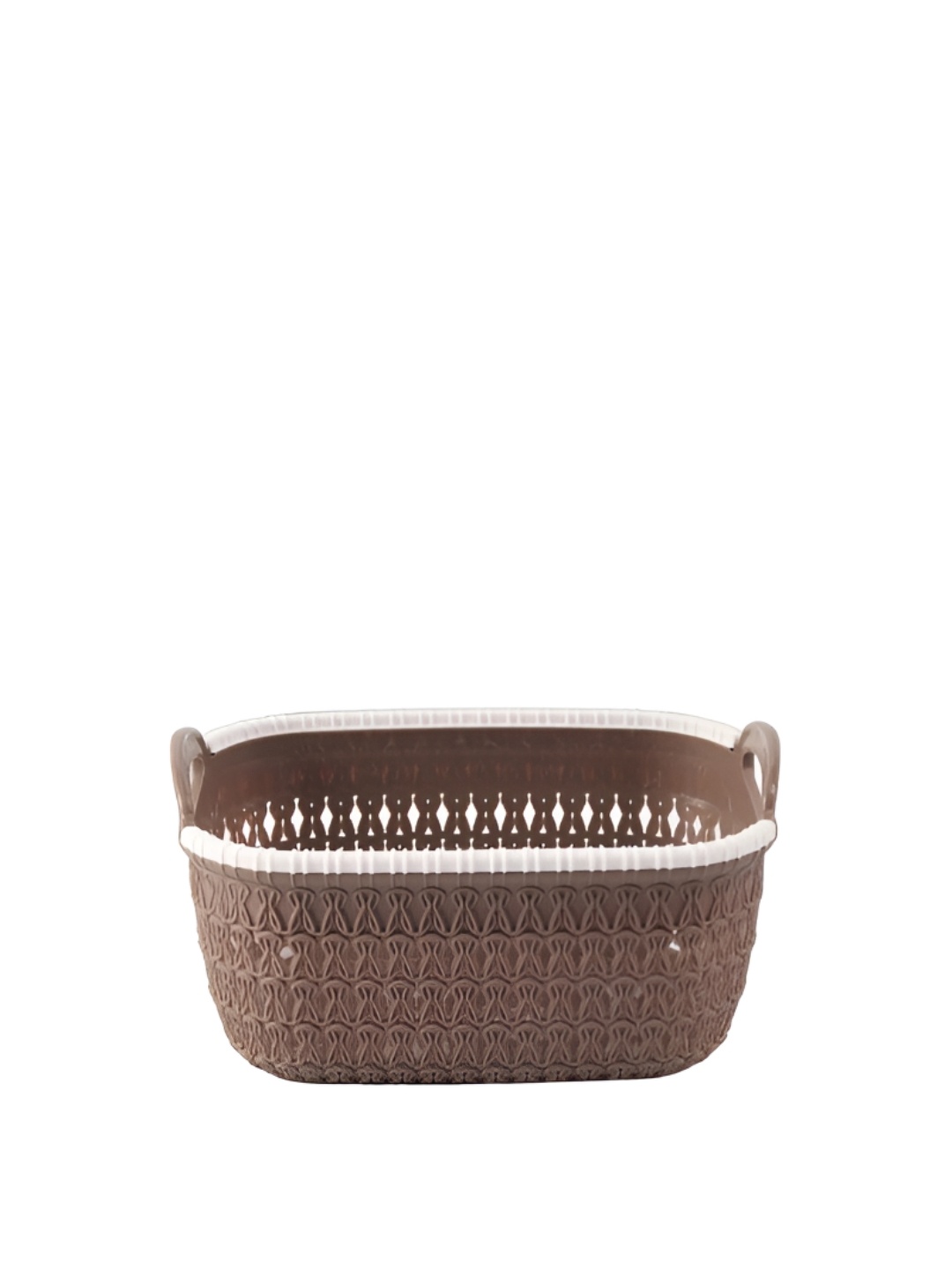 

REGALO Brown 3 Pieces Knitted Plastic Fruit and Vegetable Basket