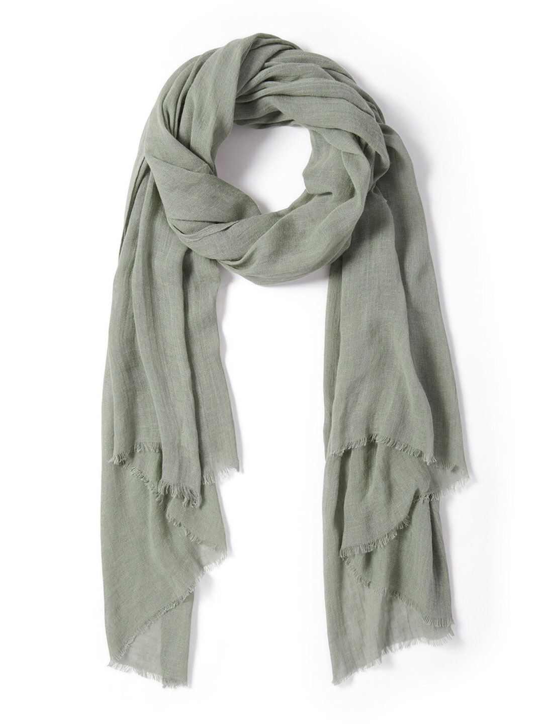 

Forever New Frayed Border Scarf, Green