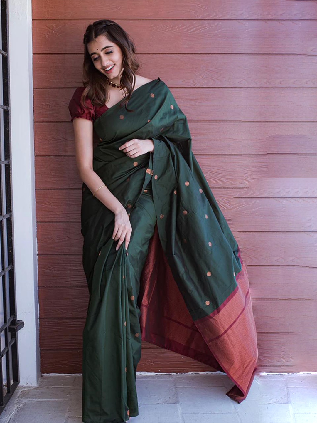 

Visit Wear Art Silk Kanjeevaram Saree, Green