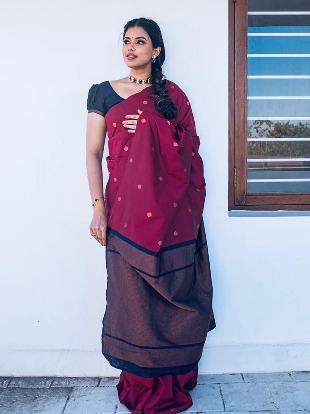 

Visit Wear Art Silk Kanjeevaram Saree, Magenta
