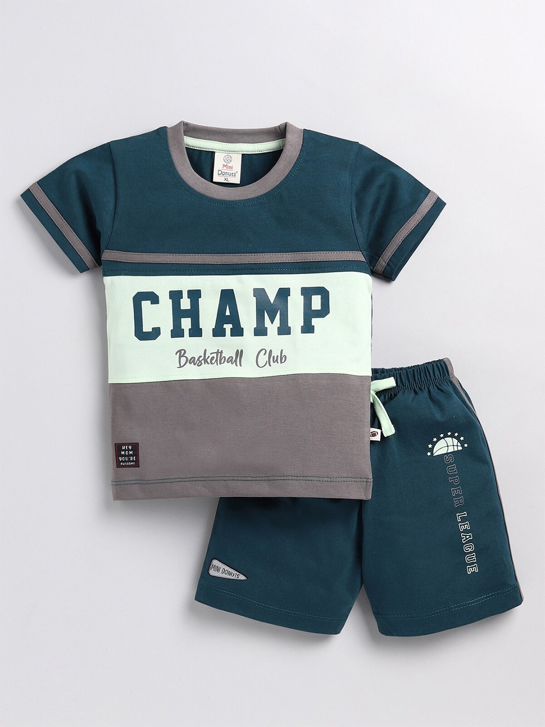 

BAESD Infant Boys Printed T-shirt with Shorts, Green