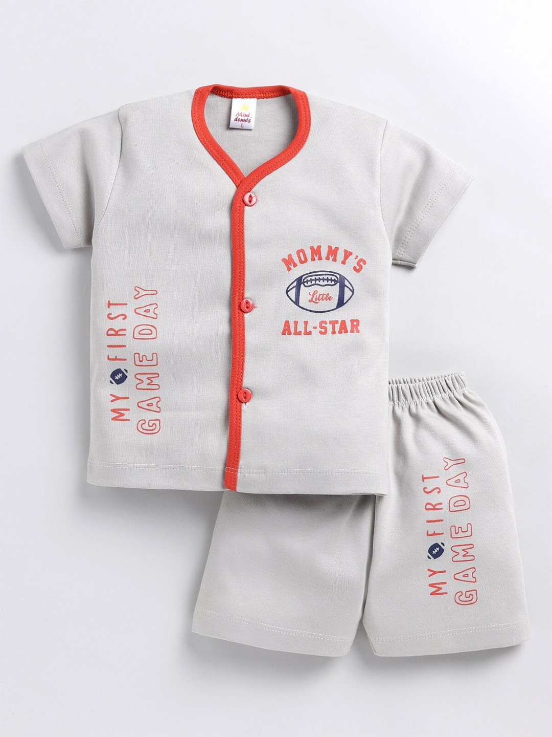

BAESD Boys Printed Shirt With Shorts, Beige