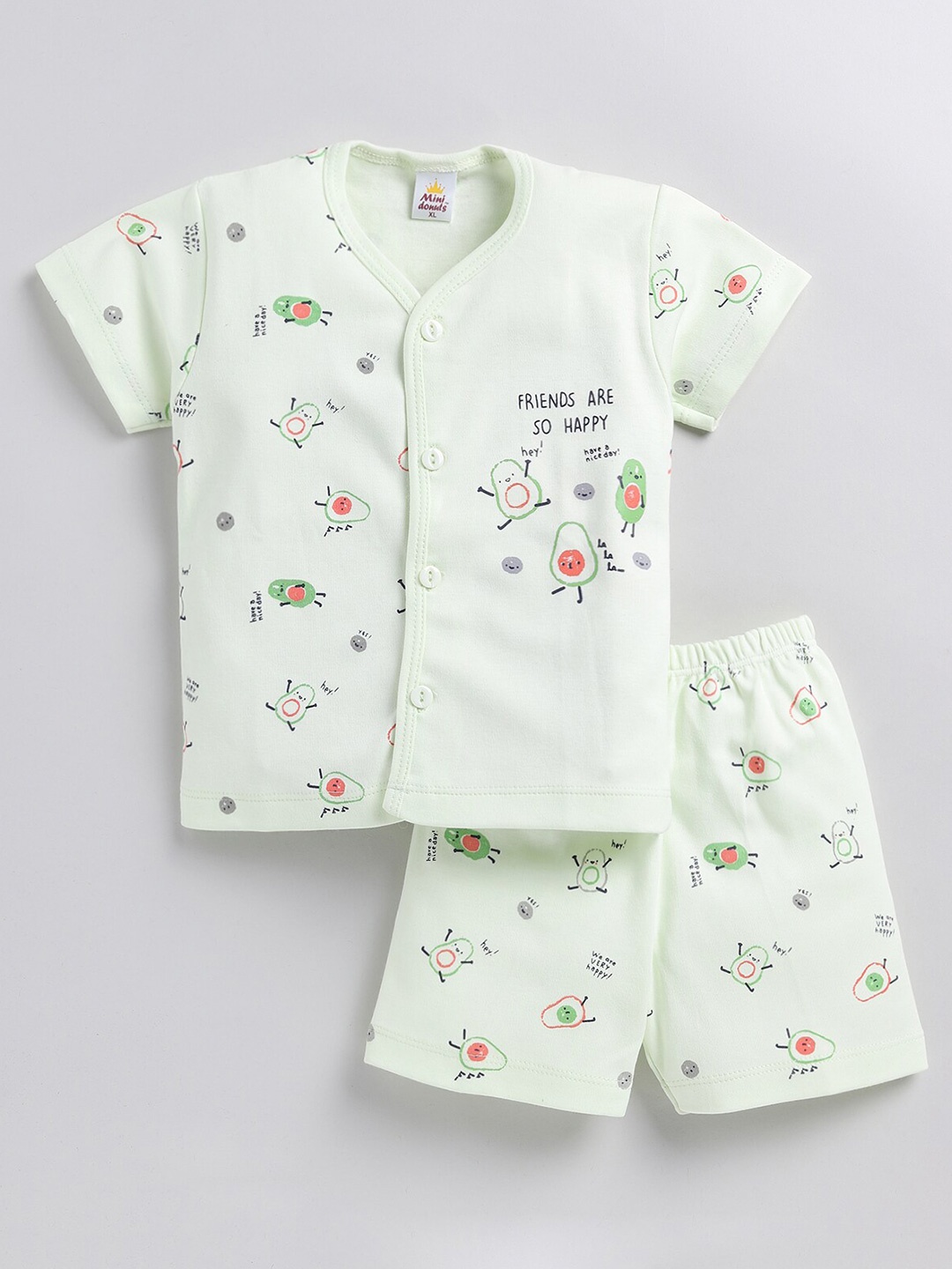 

BAESD Infant Boys Printed V-Neck T-shirt With Shorts, Green