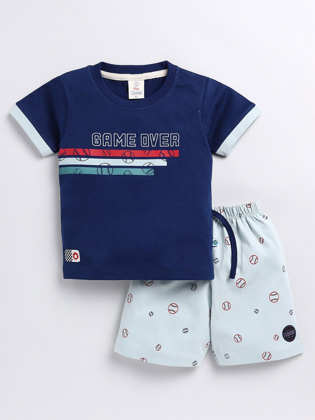 

BAESD Infant Boys Printed T-shirt with Shorts, Blue