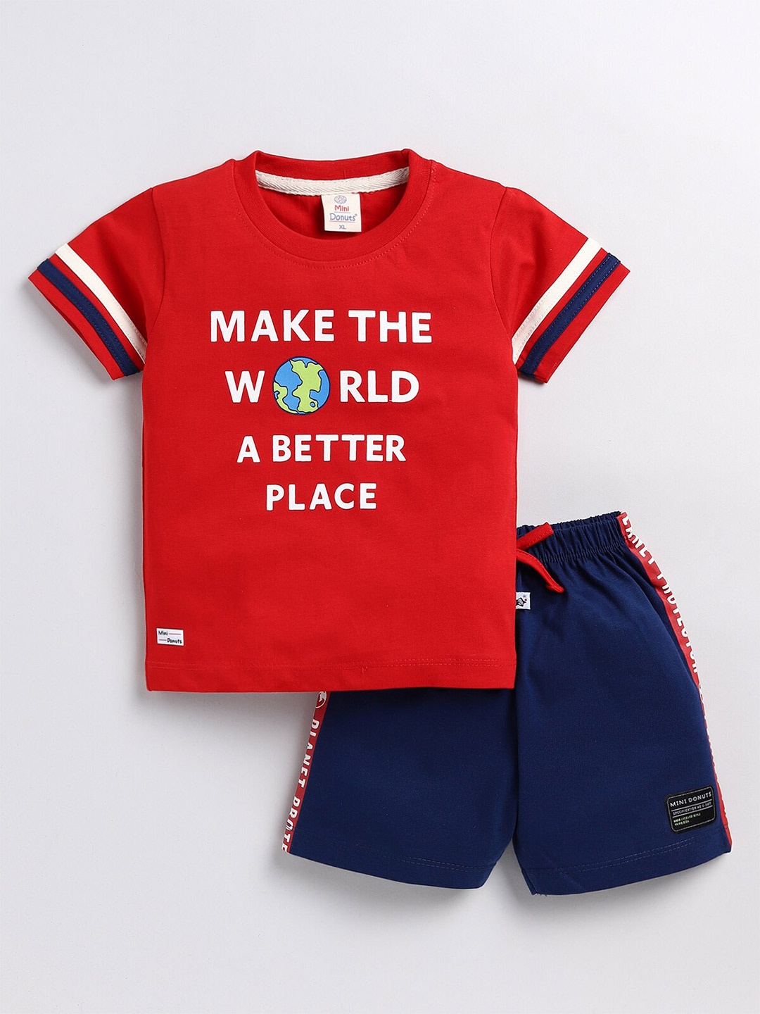 

BAESD Infants Boys Printed T-shirt With Shorts, Red