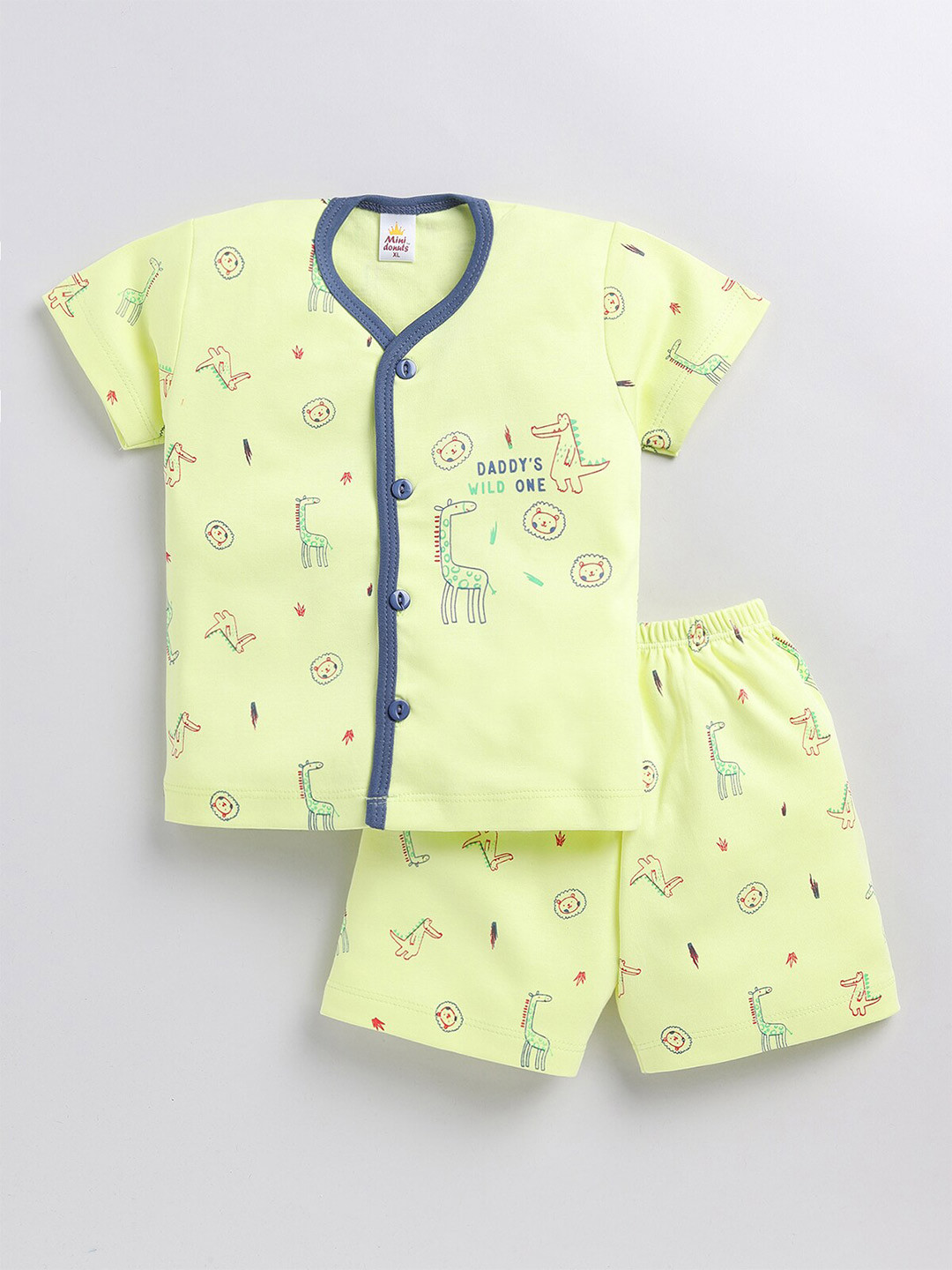 

BAESD Infant Boys Printed T-shirt with Shorts, Yellow