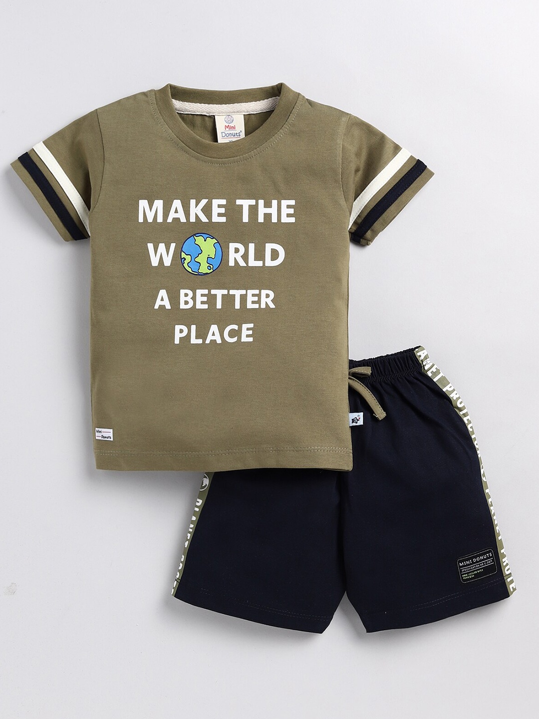 

BAESD Infant Boys Printed T-shirt With Shorts, Green