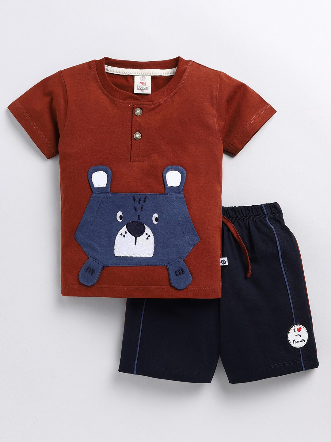 

BAESD Boys Graphic Printed T-shirt With Trousers, Brown