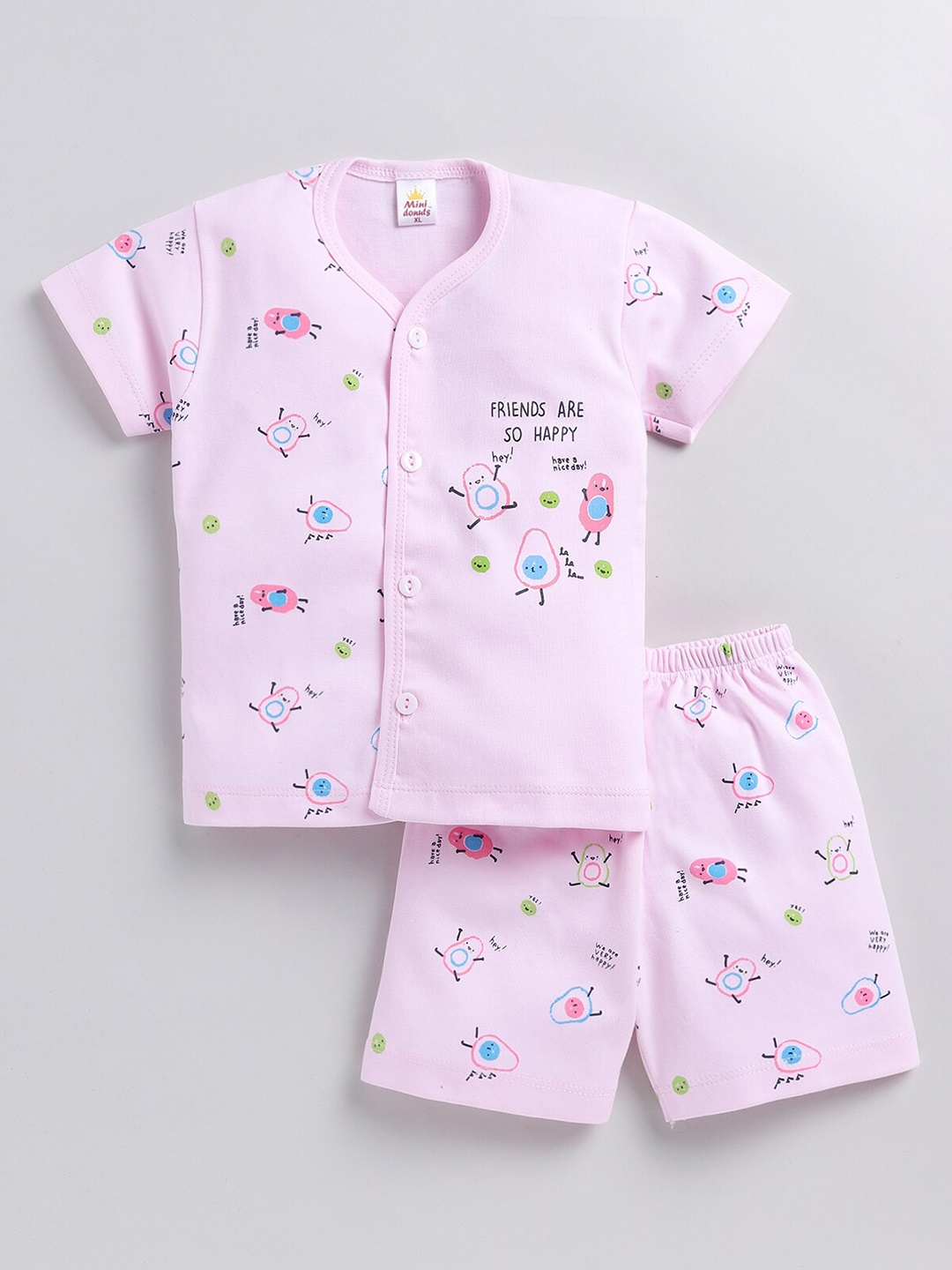 

BAESD Infants Boys Printed T Shirt With Shorts, Pink
