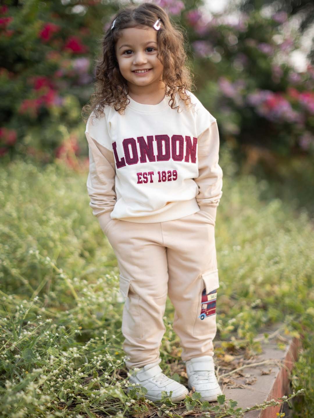 

Nap Chief Infants London Printed Fleece Sweatshirt with Joggers Set, White