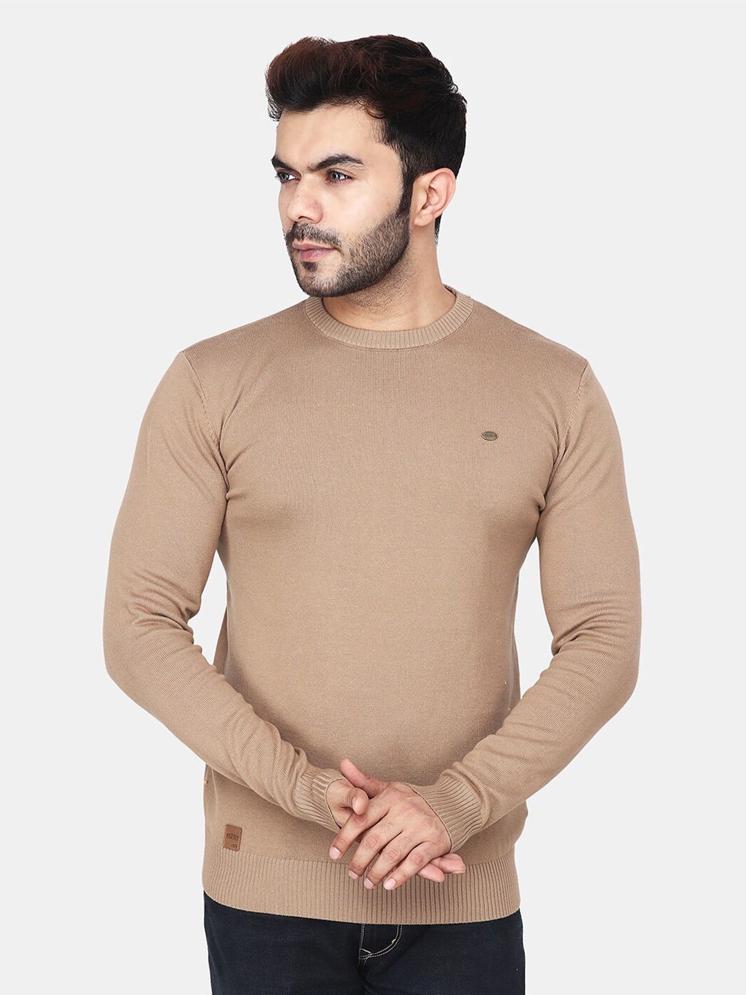 

Steele Long Sleeves Cotton Pullover Sweater, Khaki