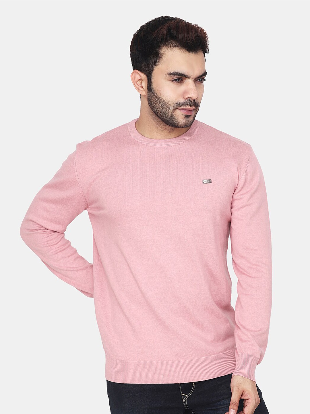 

Albion Round Neck Woollen Pullover, Peach