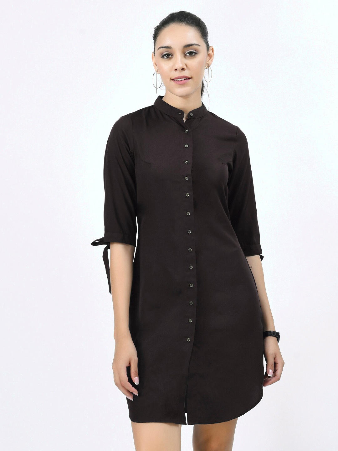

V&M Black Crepe Shirt Dress