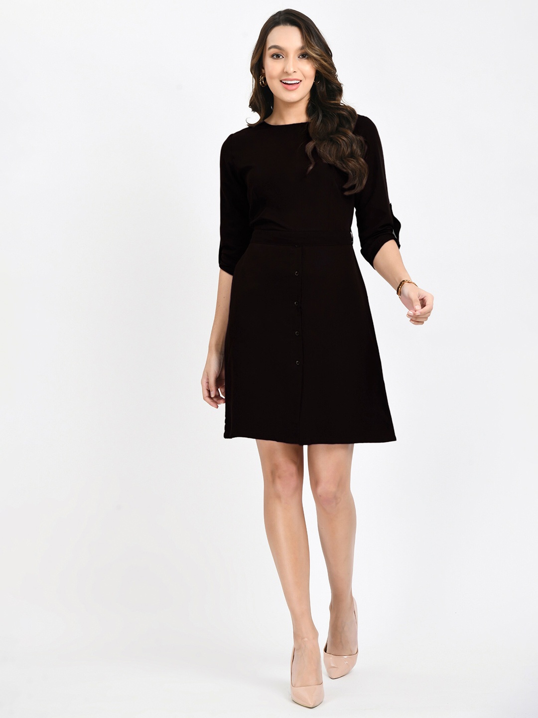 

V&M Black Crepe Sheath Dress