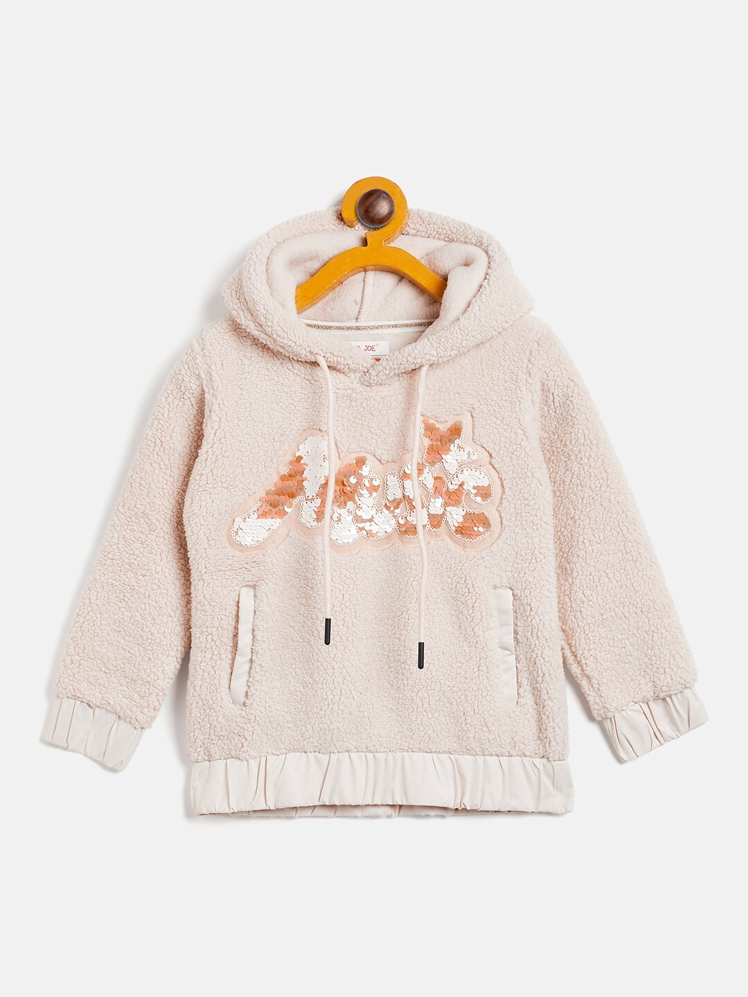 

Ben & Joe Girls Self Design Fleece Sweatshirt, Cream