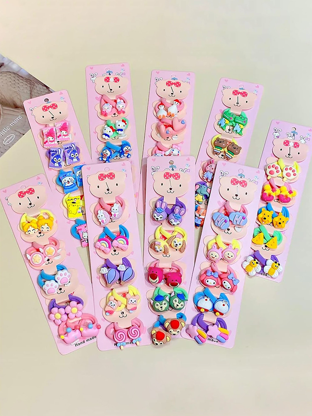 

LYTIX Girls Assorted Set of 6 Beaded Ponytail Holders
