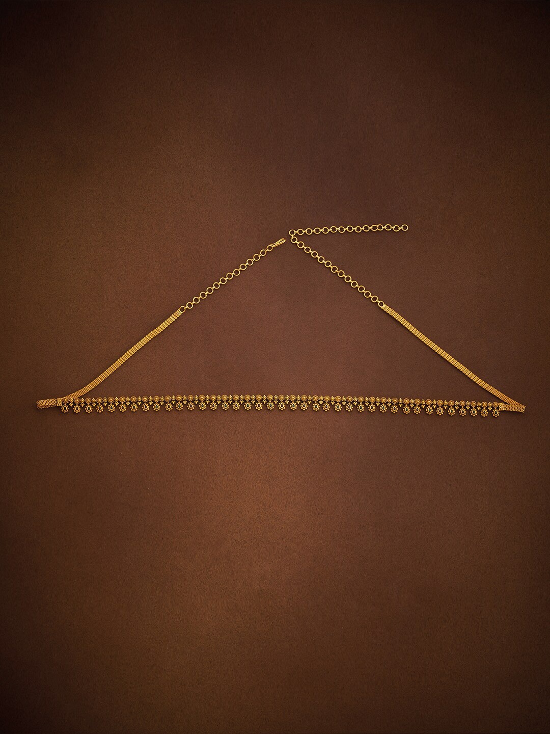 

Kushal's Fashion Jewellery Gold-Plated Stones Studded Waist Chain