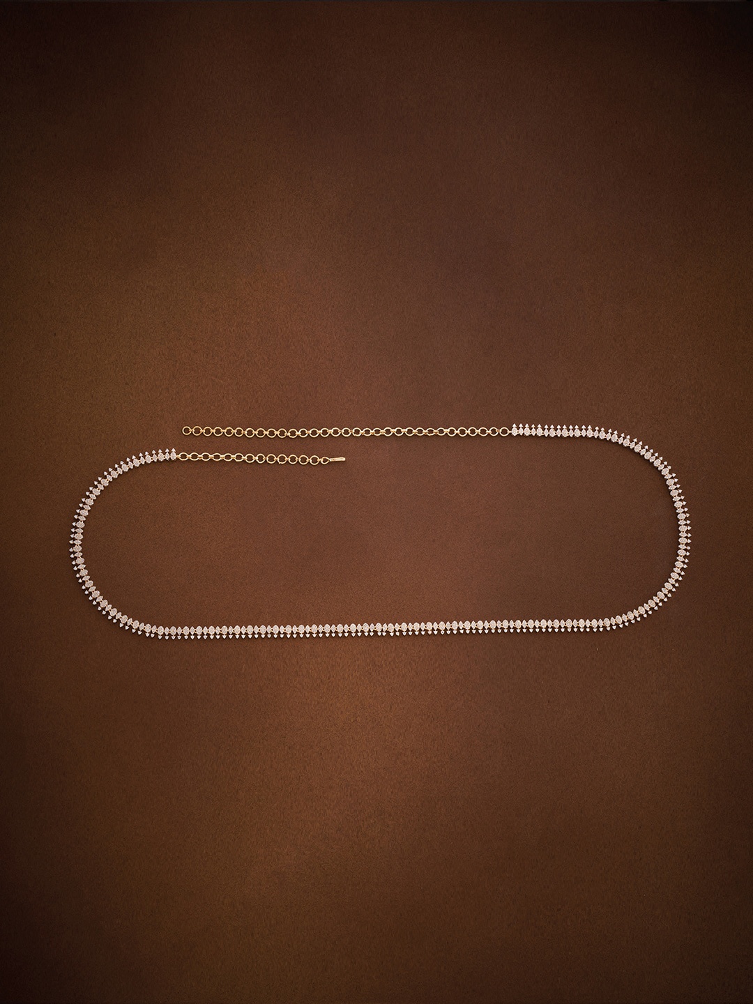 

Kushal's Fashion Jewellery Gold-Plated CZ Studded Waist Chain