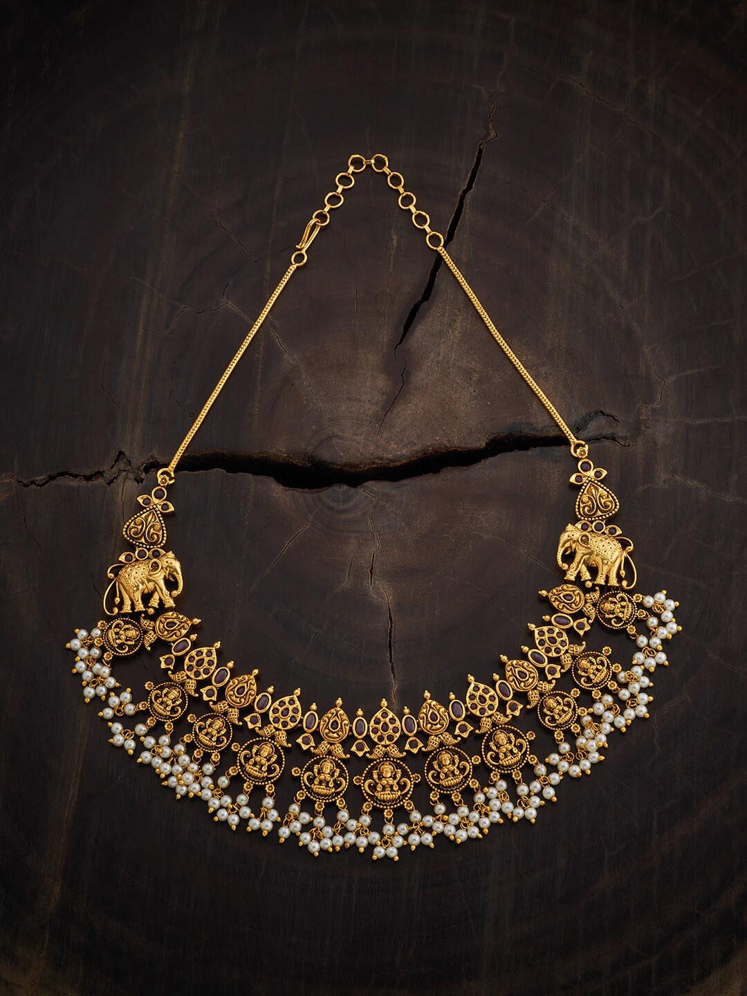 

Kushal's Fashion Jewellery Gold-Plated Antique Necklace