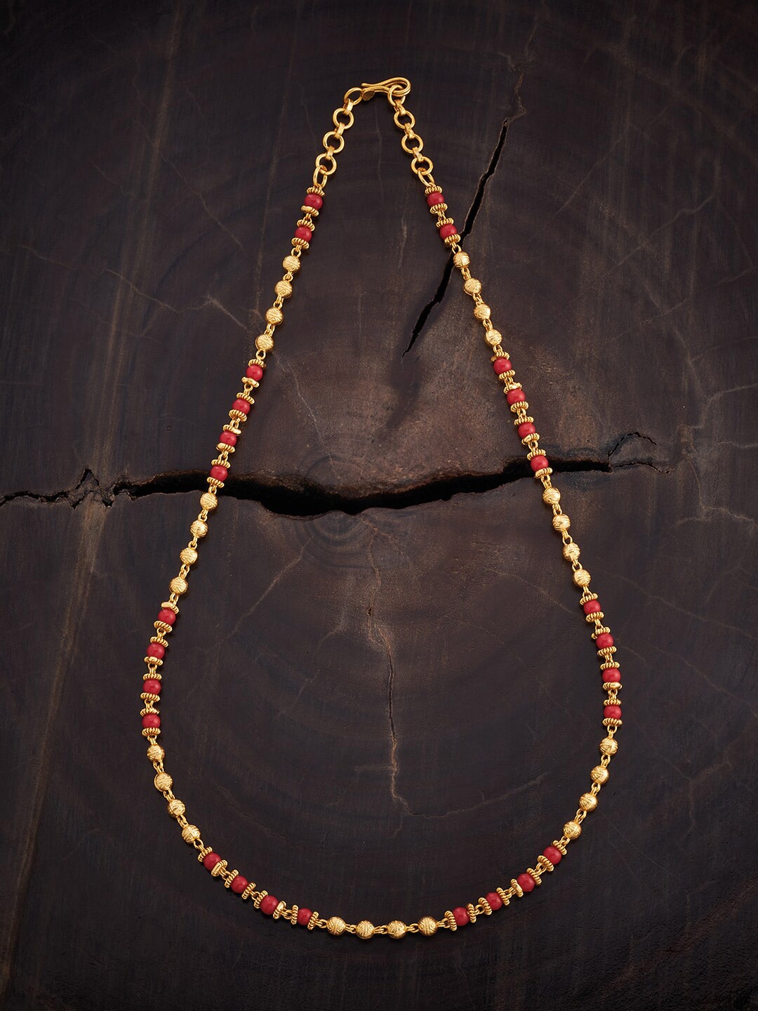 

Kushal's Fashion Jewellery 92.5 Pure Silver Gold-Plated Temple Necklace