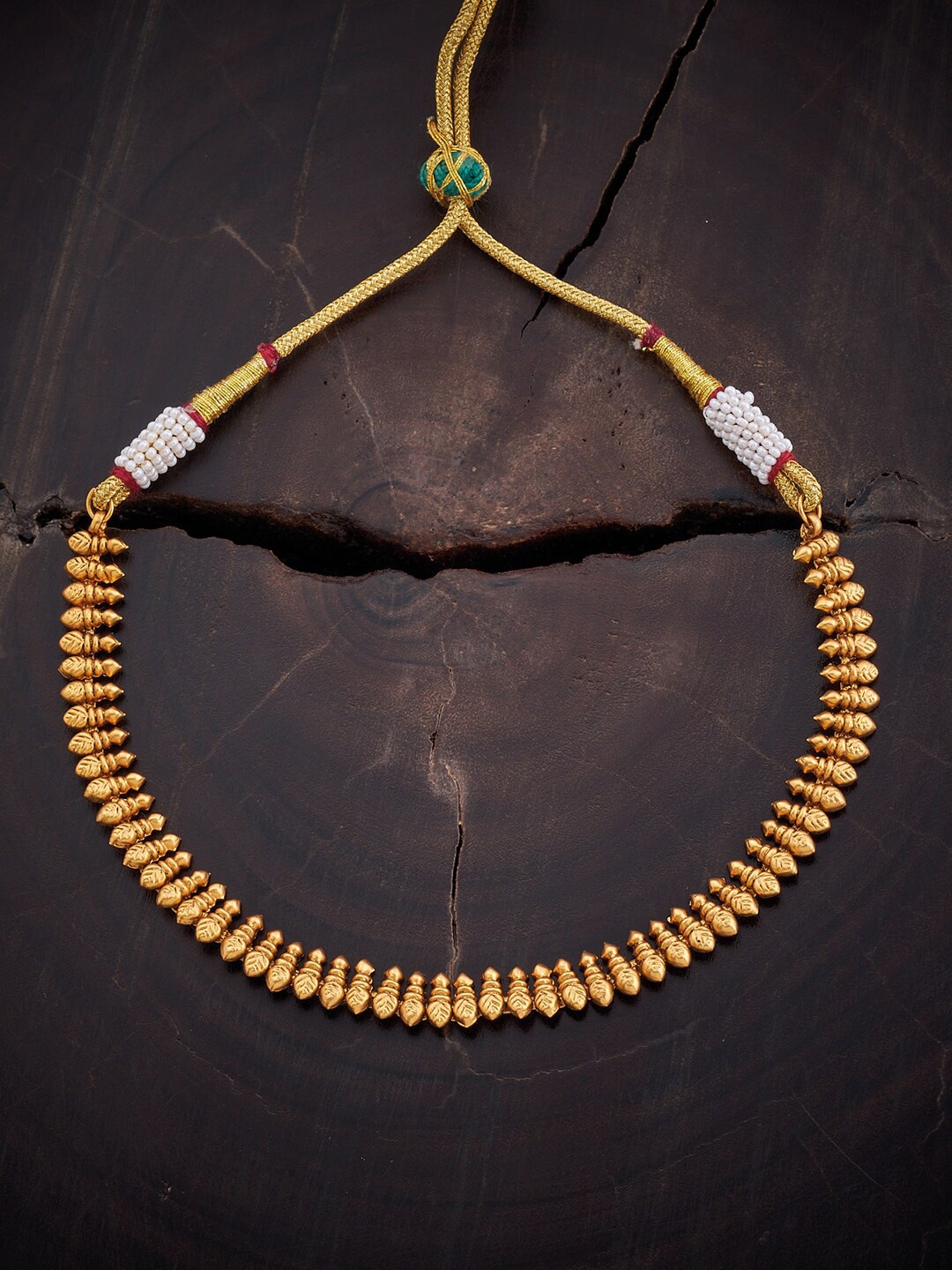 

Kushal's Fashion Jewellery Gold-Plated Antique Necklace