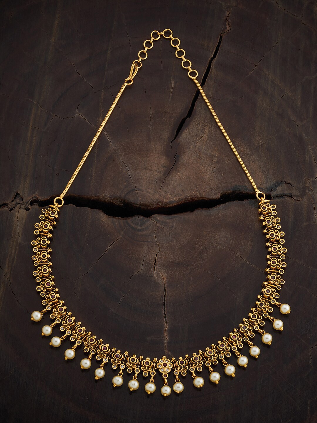 

Kushal's Fashion Jewellery Gold-Plated Antique Necklace