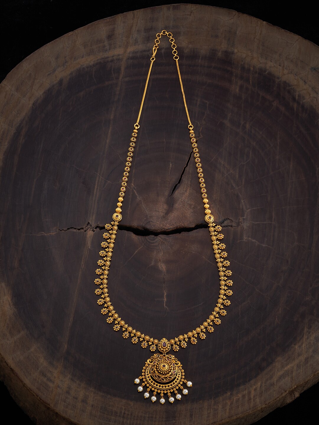 

Kushal's Fashion Jewellery Gold-Plated Antique Necklace