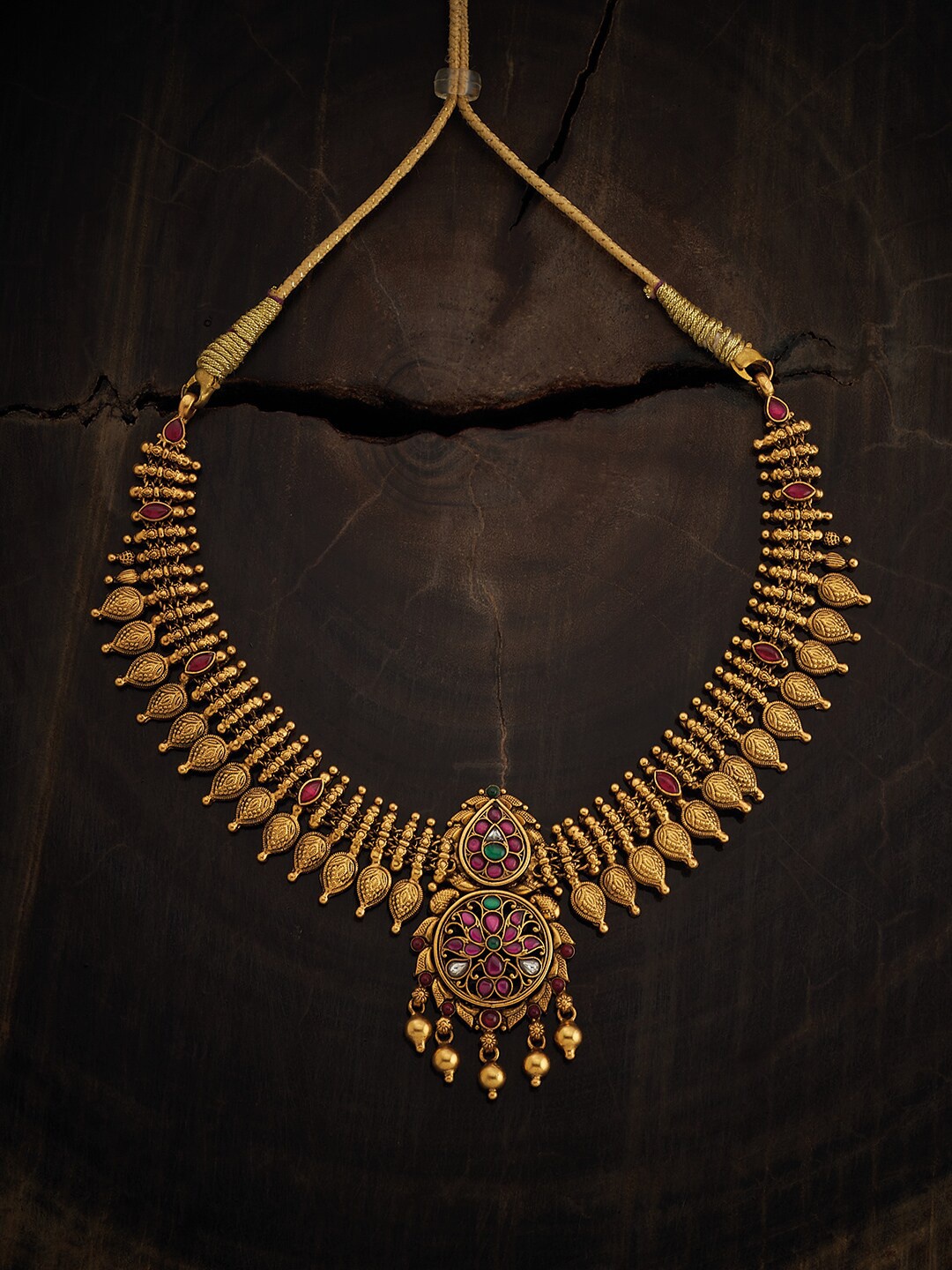 

Kushal's Fashion Jewellery Gold-Plated Temple Necklace