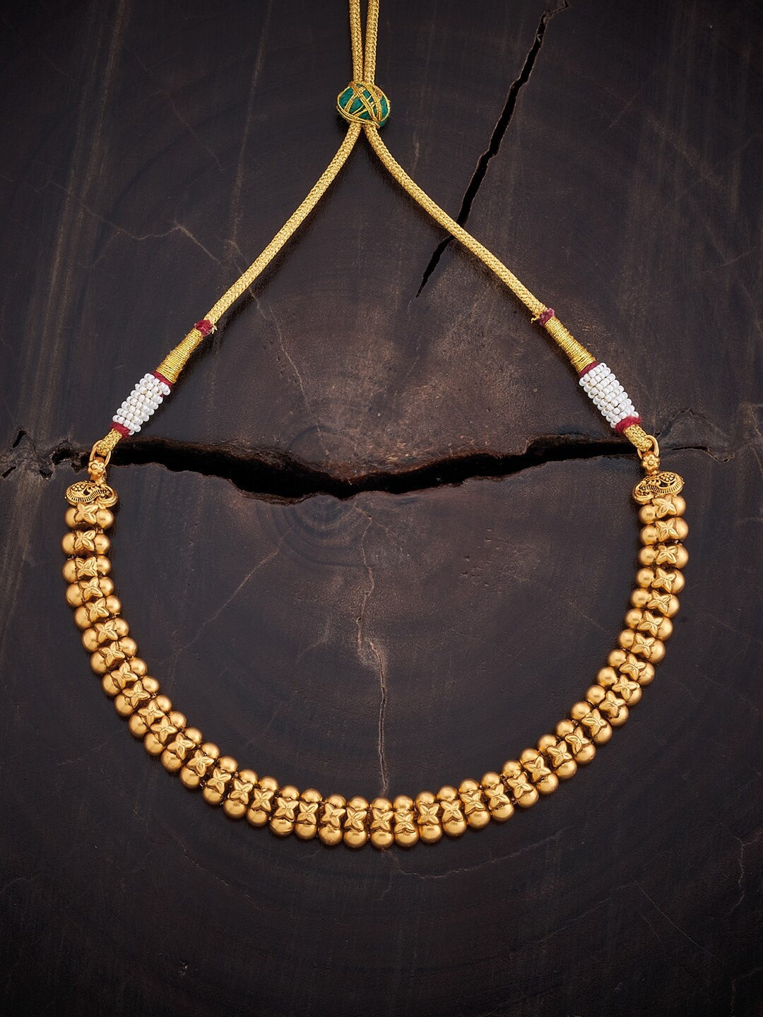 

Kushal's Fashion Jewellery Gold-Plated Antique Necklace