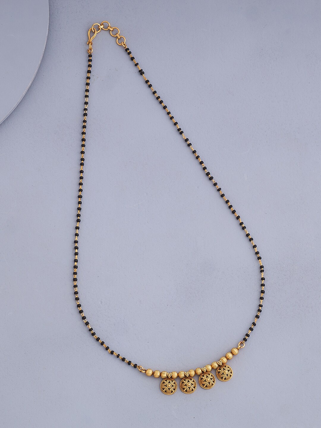 

Kushal's Fashion Jewellery Gold-Plated Antique Mangalsutra