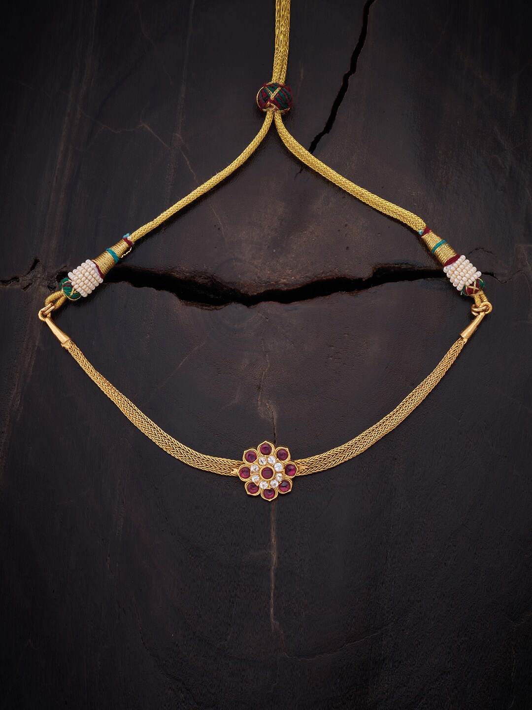 

Kushal's Fashion Jewellery Gold Plated Artificial Stones Necklace