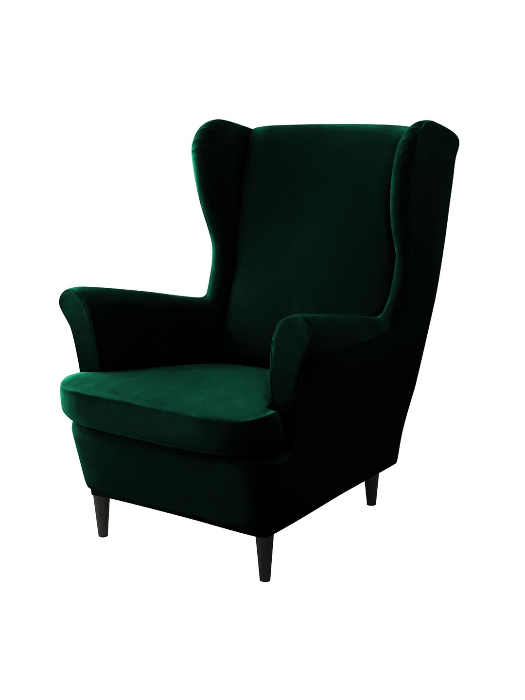 

HOKIPO Green 210 GSM Velvet Wing Chair Cover