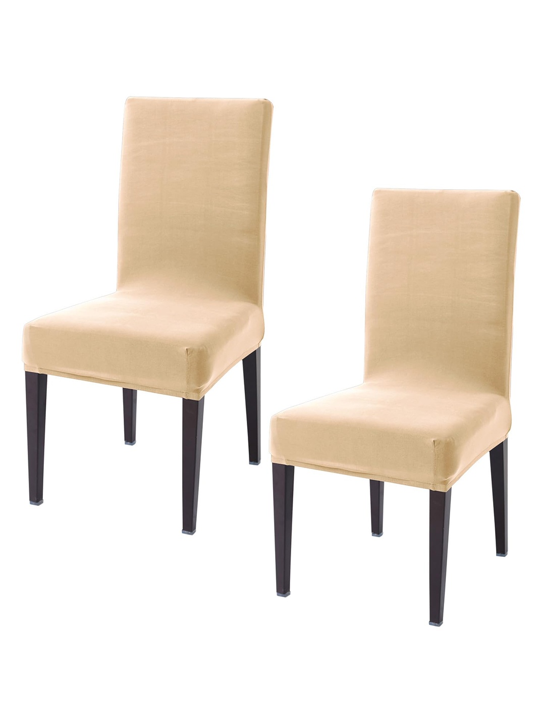 

HOKIPO Beige 2 Piece Dining Chair Covers