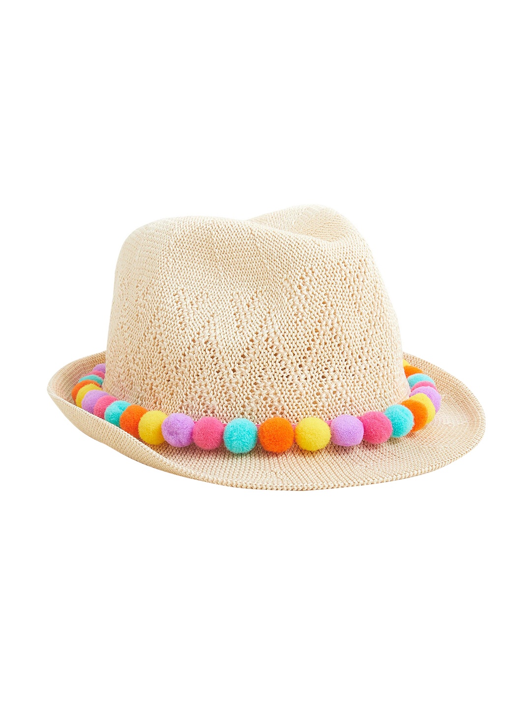 

Accessorize Girls Self Design Trilby Hat, Beige